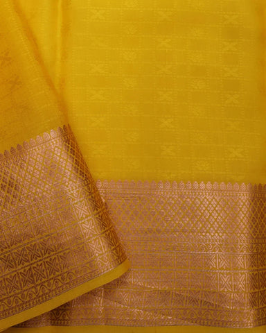 Yellow Color Mysore Silk Saree