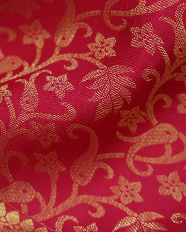 Crimson Red Kanchipuram Silk Saree