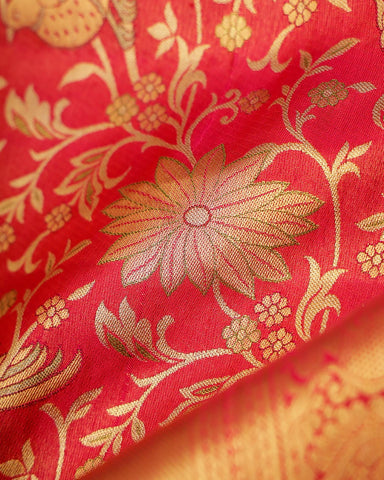 The Red Kanjivaram tissue saree