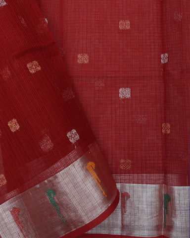 Ash grey jacquard design art silk saree, self-zari border of traditional  designs & pallu of intricate designs