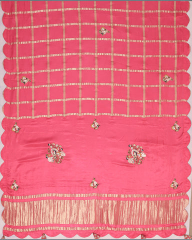 Pink fancy embroidery saree