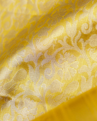 The gold tissue Kanjivaram silk saree