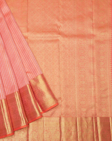 Pink kanjivaram silk saree