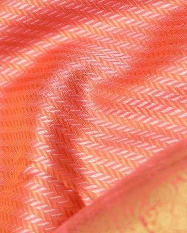 Pink kanjivaram silk saree