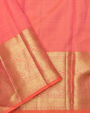 Pink kanjivaram silk saree