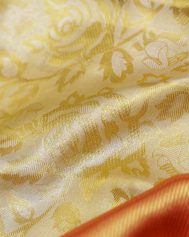 The gold tissue Kanjivaram saree