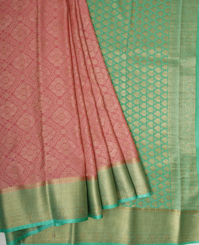 Pink Mysore silk saree