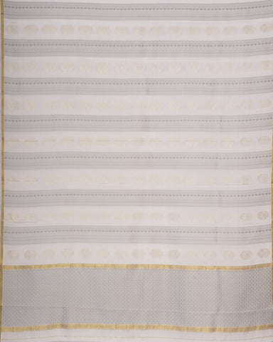 Off - white Mysore silk saree