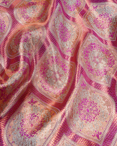 Pink tissue kanjivaram saree