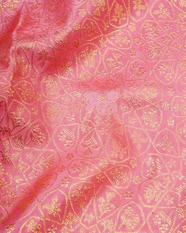 Pink kanjivaram silk saree