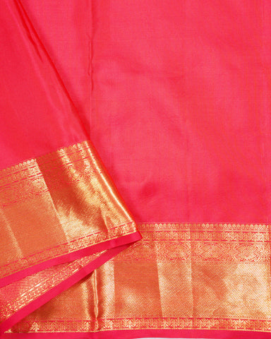 Pink kanjivarm silk saree