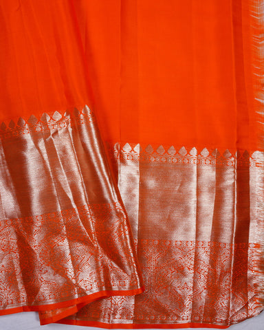 Bright pink kanjivaram silk