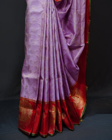 Lalic Grace – Enchanting Bird & Animal Motif Kanjivaram Elegance