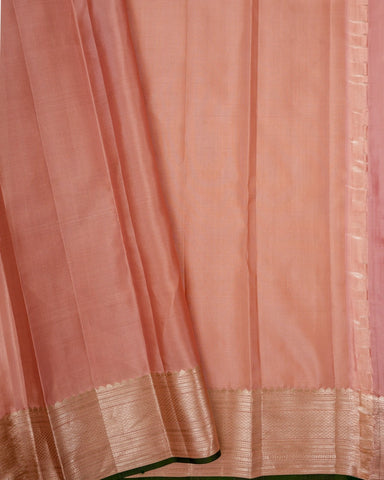 Onion pink kanjivaram silk saree