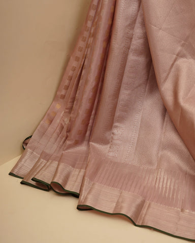 Onion pink kanjivaram silk saree