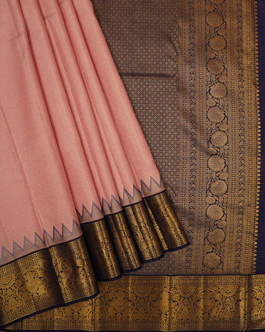 Peach kanjivaram silk saree