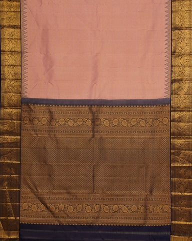 Peach kanjivaram silk saree