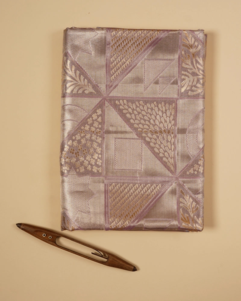 Lavender tissue kanjivaram saree