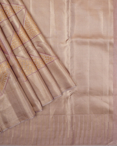 Lavender tissue kanjivaram saree