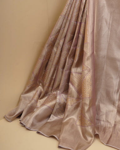 Lavender tissue kanjivaram saree