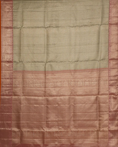 Silver tissue kanjivaram saree