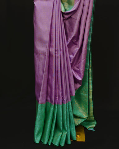 Graceful Lilac Kanjivaram Silk Saree