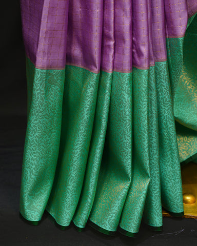 Graceful Lilac Kanjivaram Silk Saree