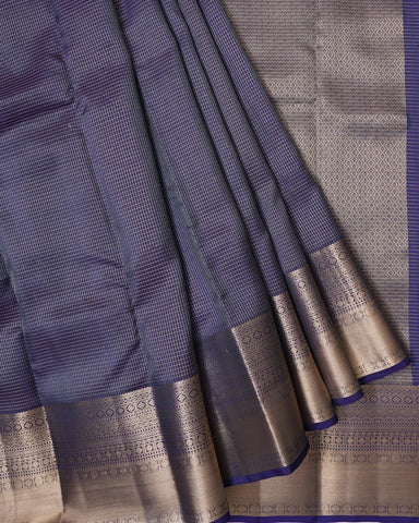 Blue kanjivaram silk saree