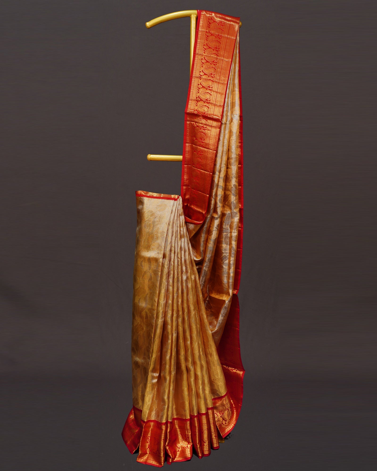 Elegant Gold Tissue Kanjivaram Silk Saree