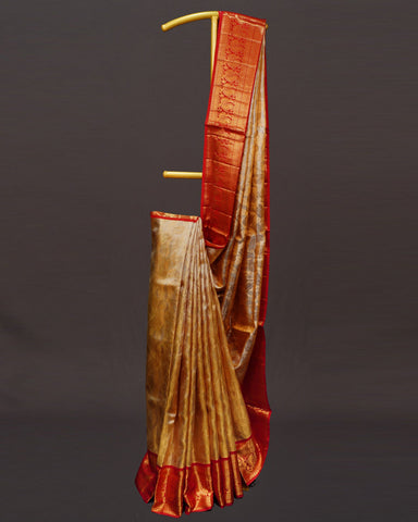 Elegant Gold Tissue Kanjivaram Silk Saree