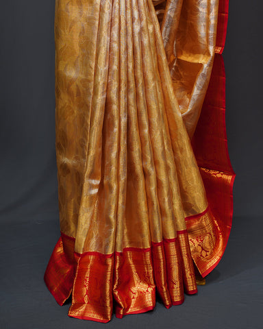 Elegant Gold Tissue Kanjivaram Silk Saree
