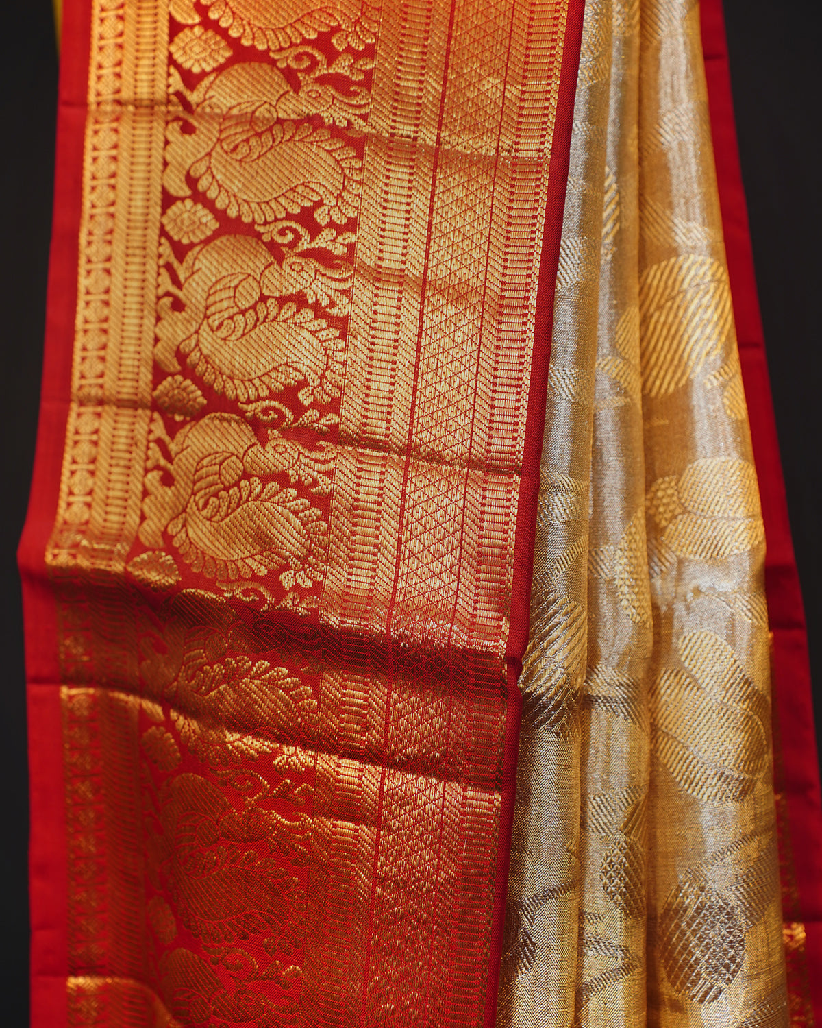 Elegant Gold Tissue Kanjivaram Silk Saree