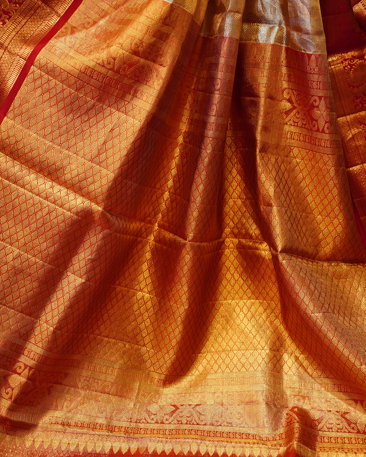 Elegant Gold Tissue Kanjivaram Silk Saree