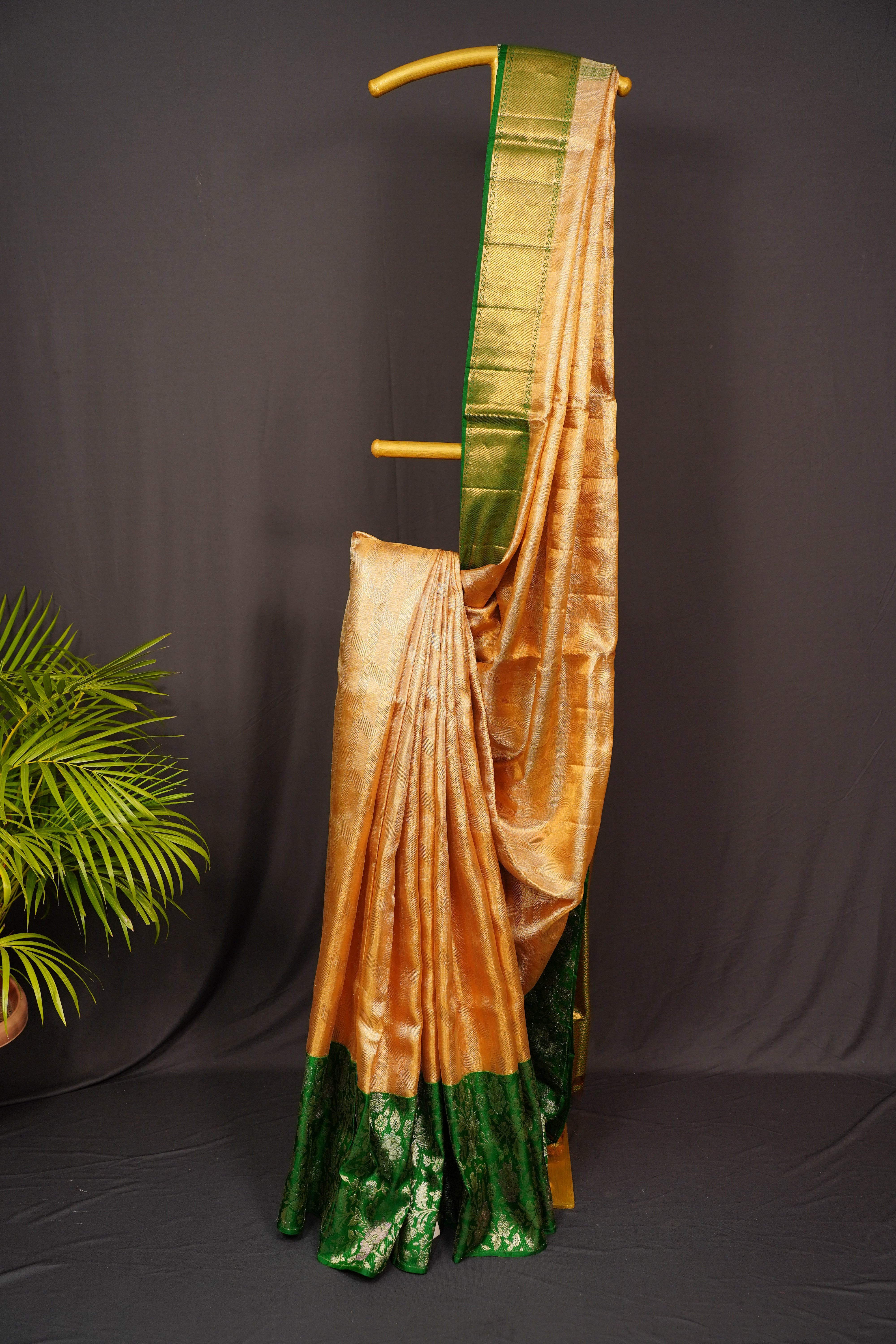 Radiant Orange Kanjivaram Silk Saree