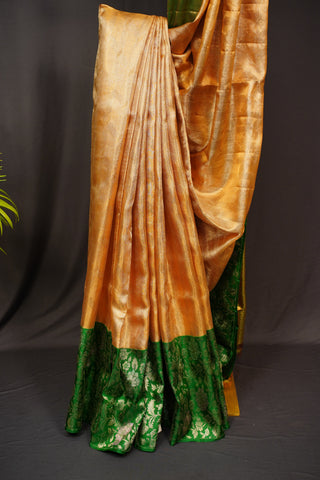 Radiant Orange Kanjivaram Silk Saree