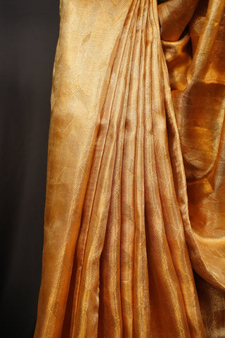 Radiant Orange Kanjivaram Silk Saree