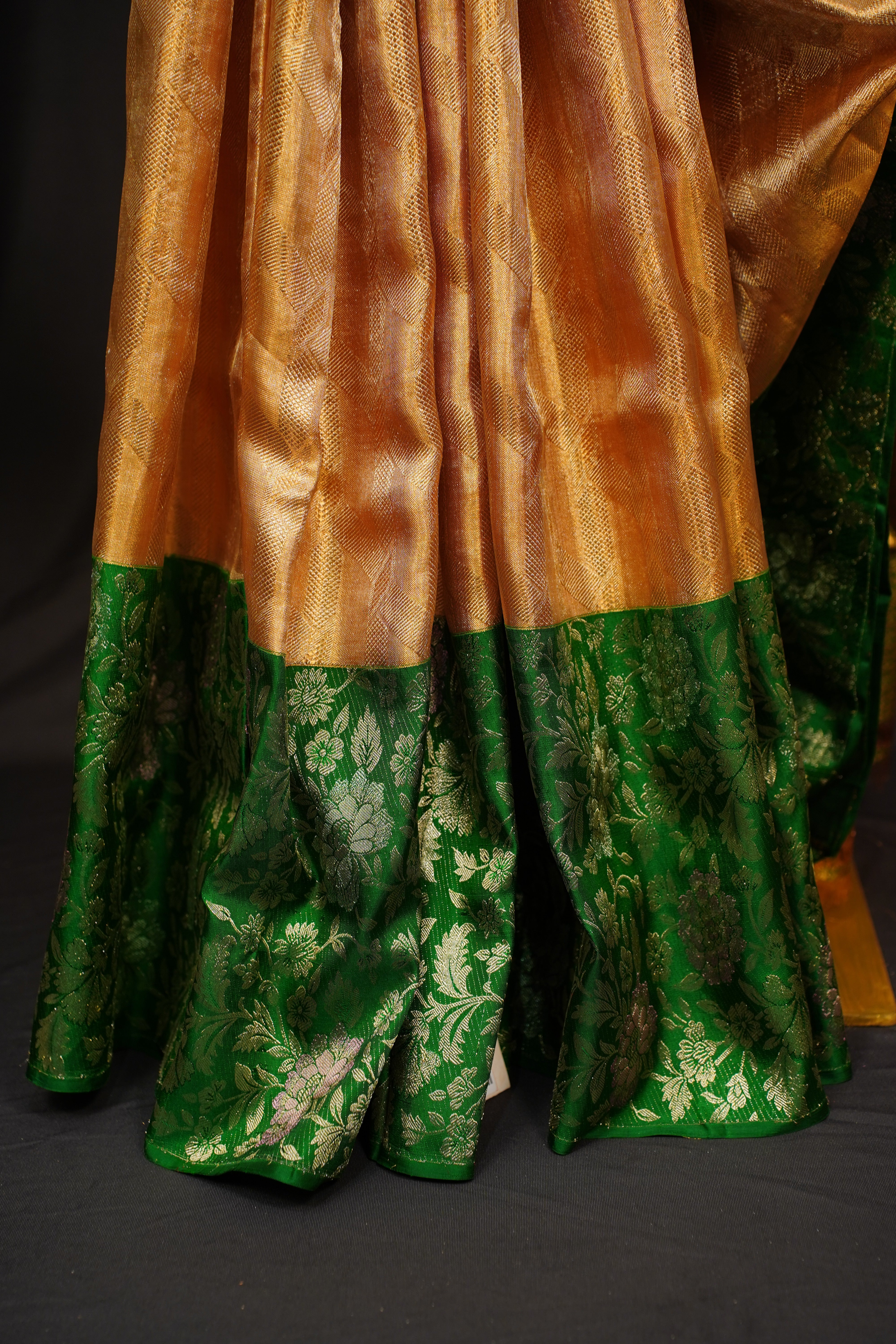 Radiant Orange Kanjivaram Silk Saree