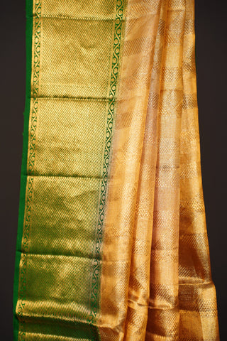 Radiant Orange Kanjivaram Silk Saree