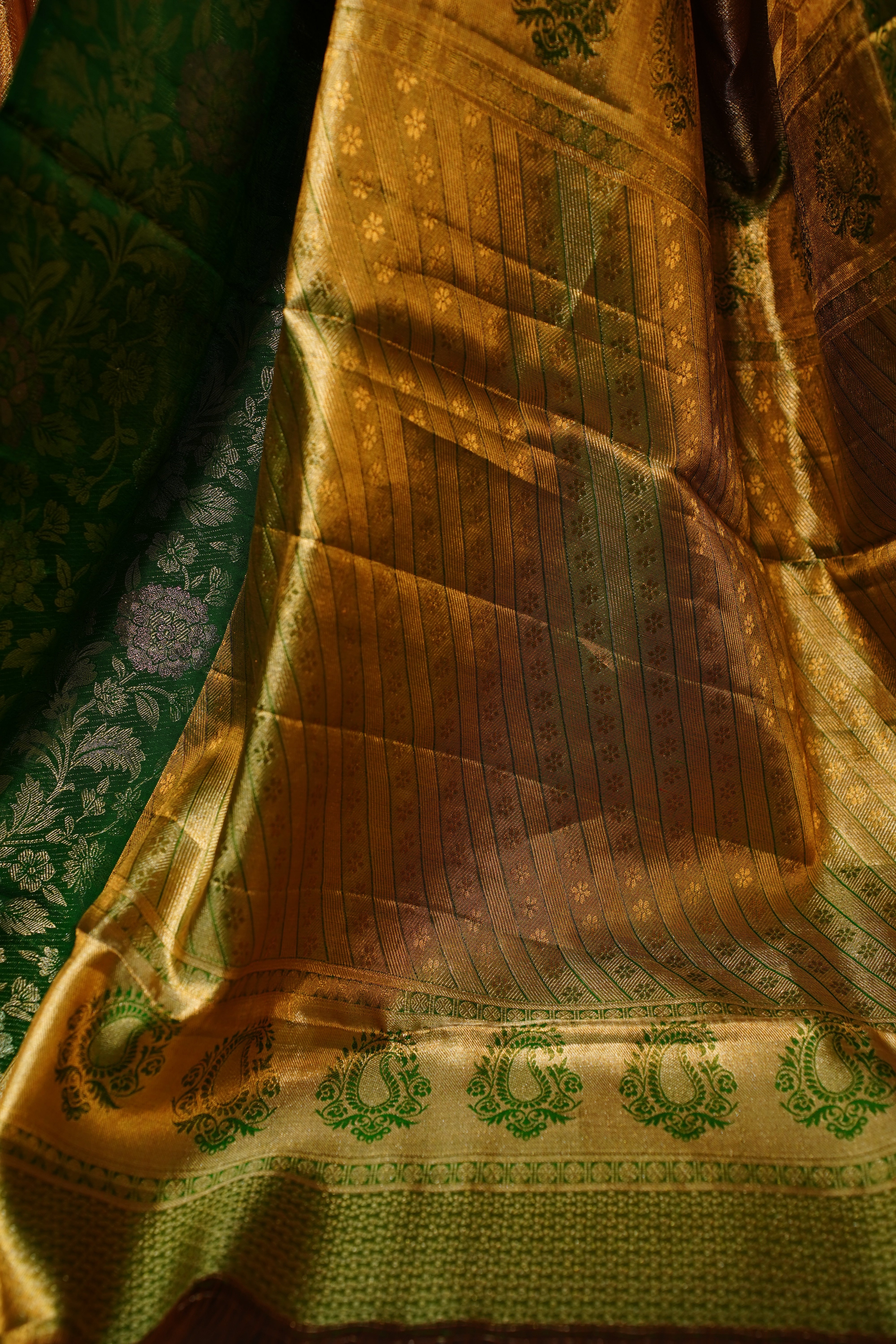 Radiant Orange Kanjivaram Silk Saree