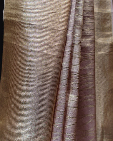 Radiant Rose Gold Elegance – Geometric Grace in Kanjivaram