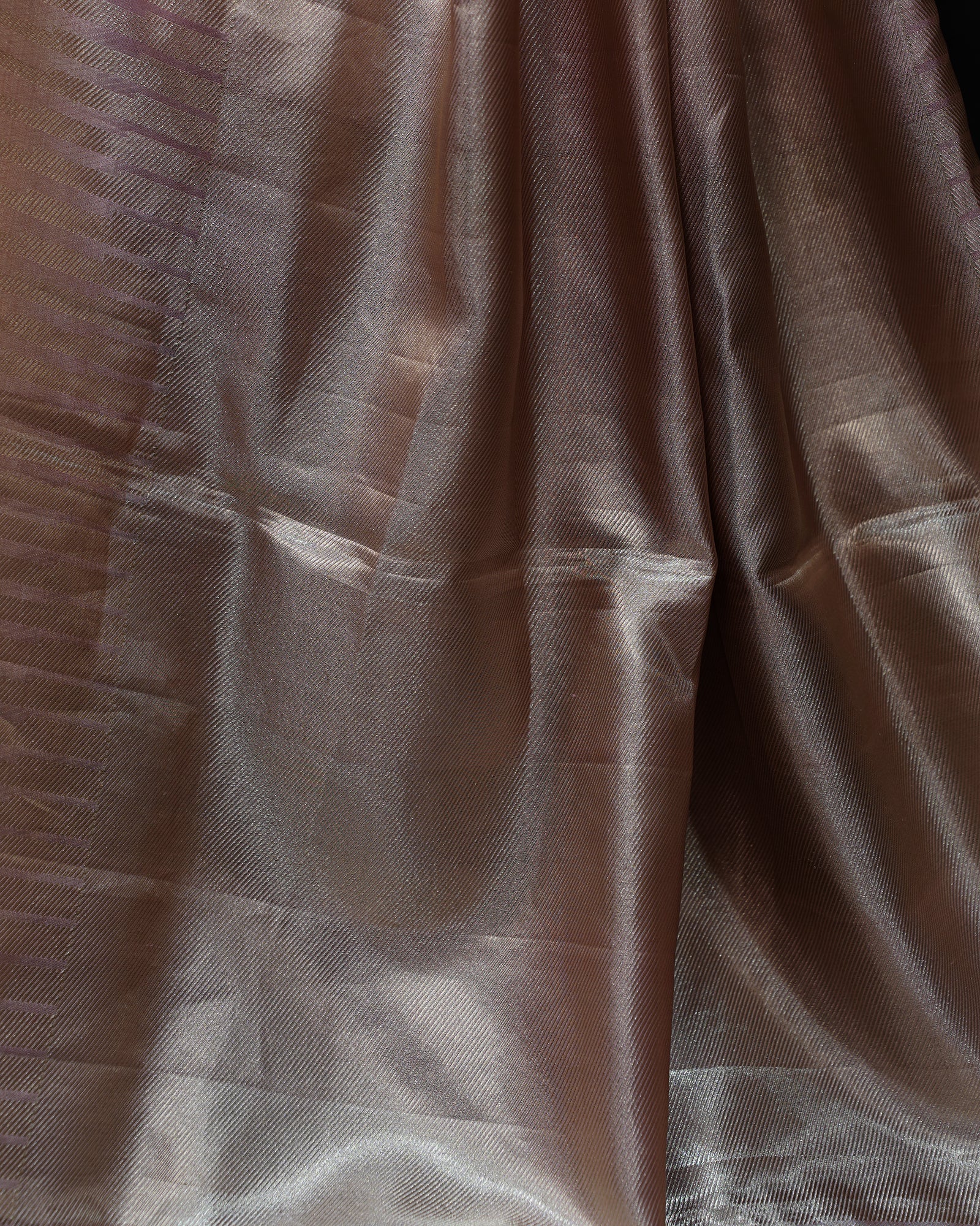 Radiant Rose Gold Elegance – Geometric Grace in Kanjivaram