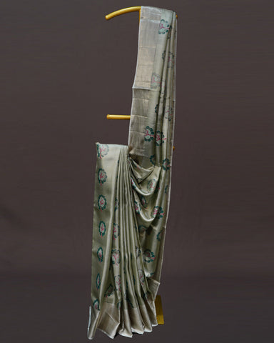 Elegant Light Green Twill Weave Kanjivaram
