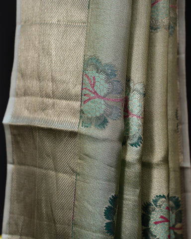 Elegant Light Green Twill Weave Kanjivaram