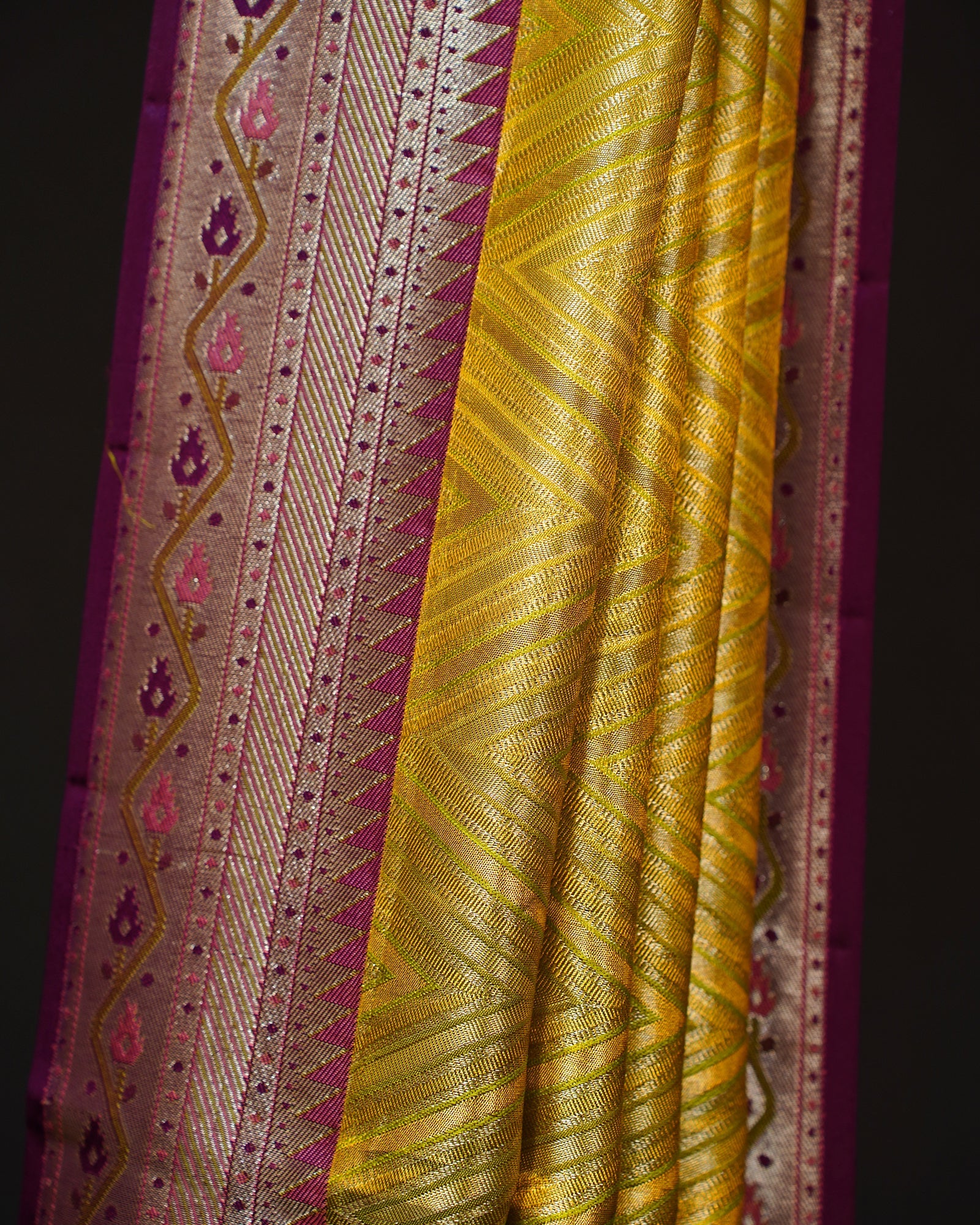 Graceful Elegance in Green & Purple