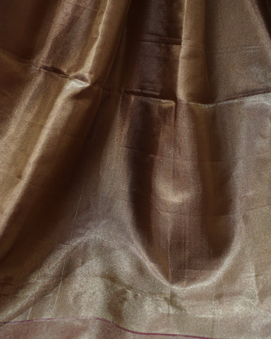 Elegant Pink Tissue Kanjivaram Silk Saree with Leheriya Weaving