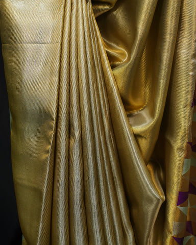 Opulent Gold Tissue Kanjivaram Silk Saree