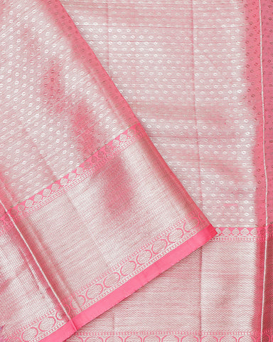 The silver tissue Kanjivaram saree