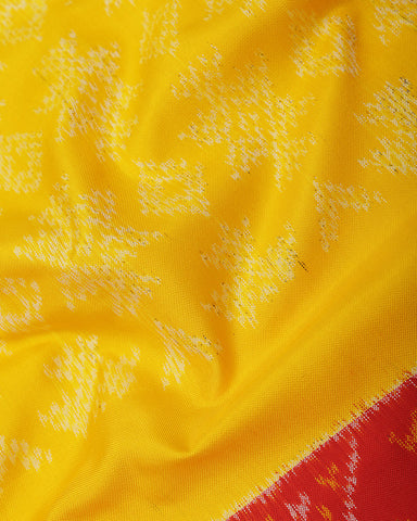 Yellow Ikkat Silk