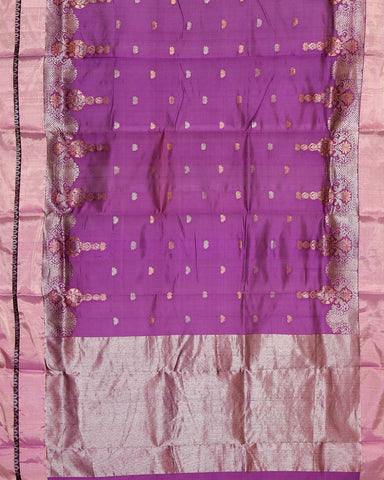 Purple Chanderi Silk  Saree