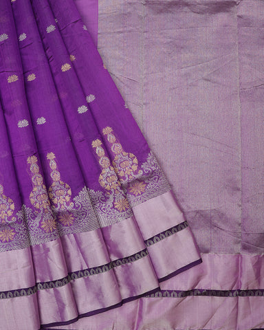 Purple Chanderi Silk  Saree